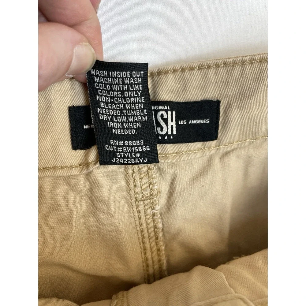 Rewash Brand Khaki Shorts Womens 3 / 26 Y2K Shortie‎ Tan Utility Preppy